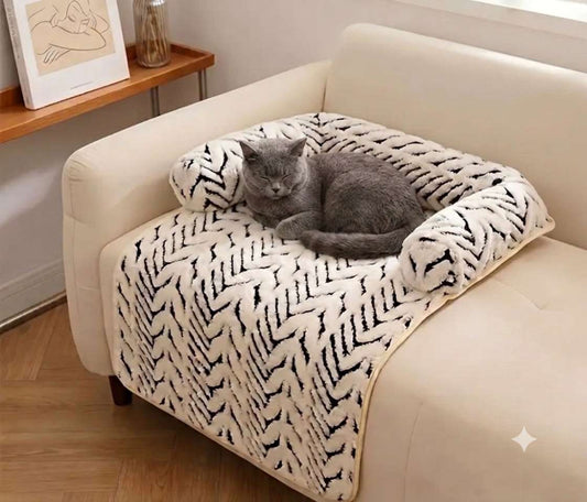 Plush pet sofa bed