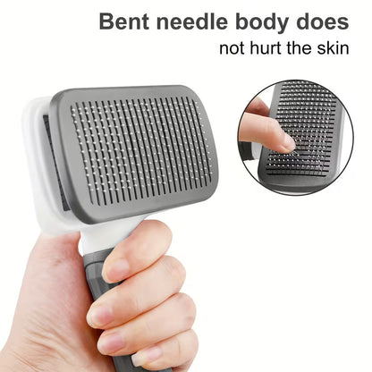 Square Self-Cleaning Pet Grooming Brush