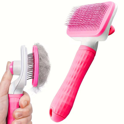 Square Self-Cleaning Pet Grooming Brush
