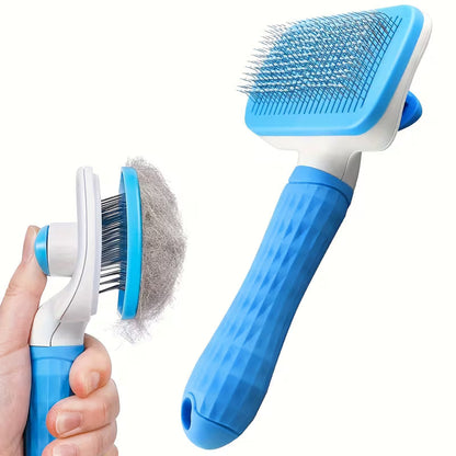 Square Self-Cleaning Pet Grooming Brush