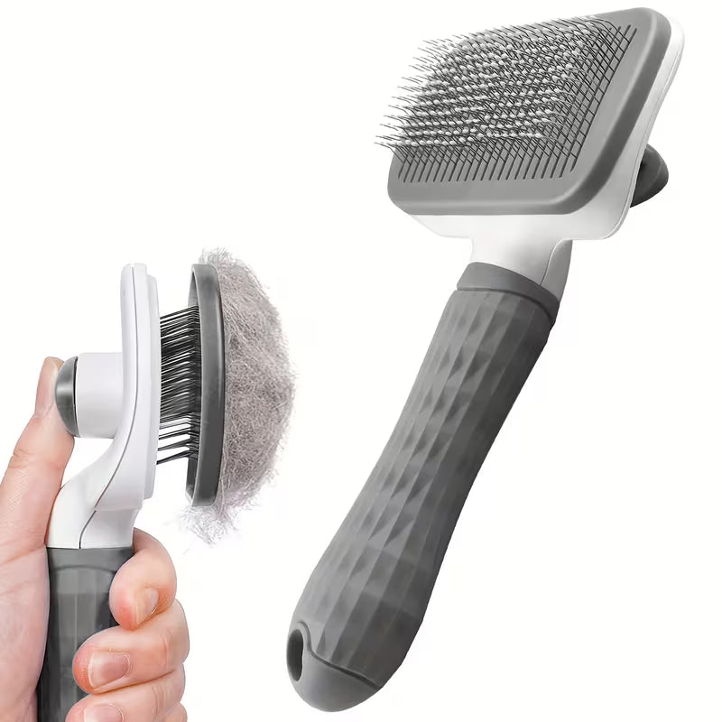 Square Self-Cleaning Pet Grooming Brush