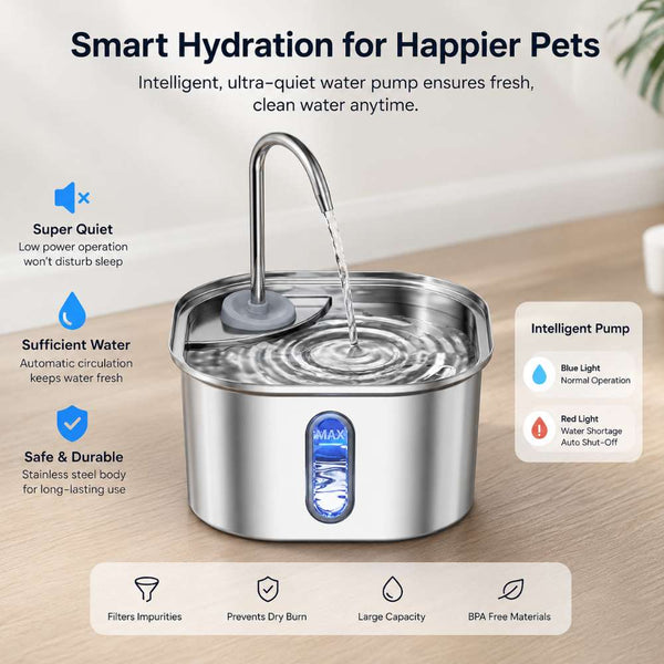 Stainless Steel Pet Water Fountain